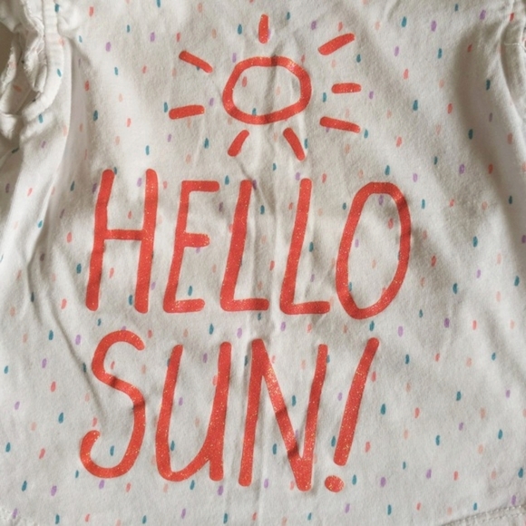 george sun glitter graphic cotton top 2T toddler girls - Picture 2 of 5